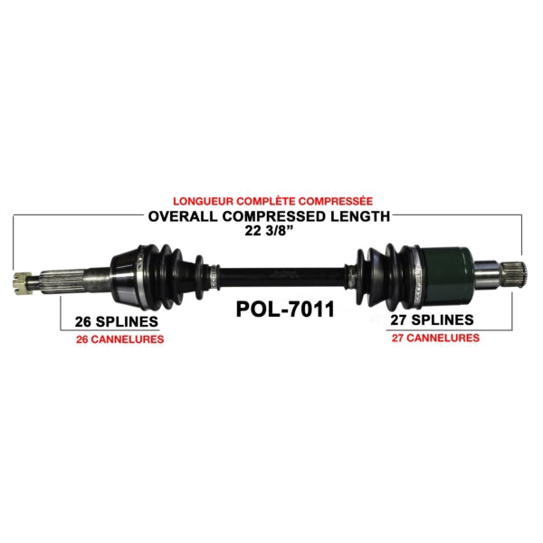TRAKMOTIVE AXLE COMPL POL TRAKMOTIVE POL-7011