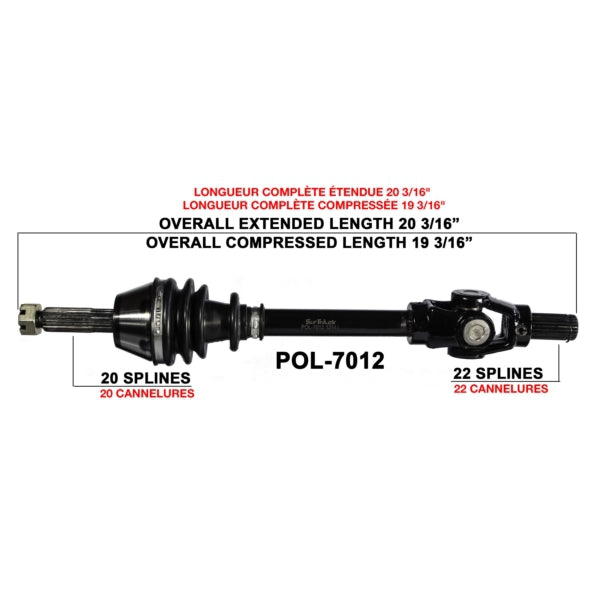 TRAKMOTIVE AXLE COMPL POL TRAKMOTIVE POL-7012