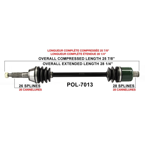 TRAKMOTIVE AXLE COMPL POL TRAKMOTIVE POL-7013