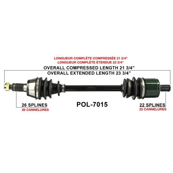 TRAKMOTIVE AXLE COMPL POL TRAKMOTIVE POL-7015