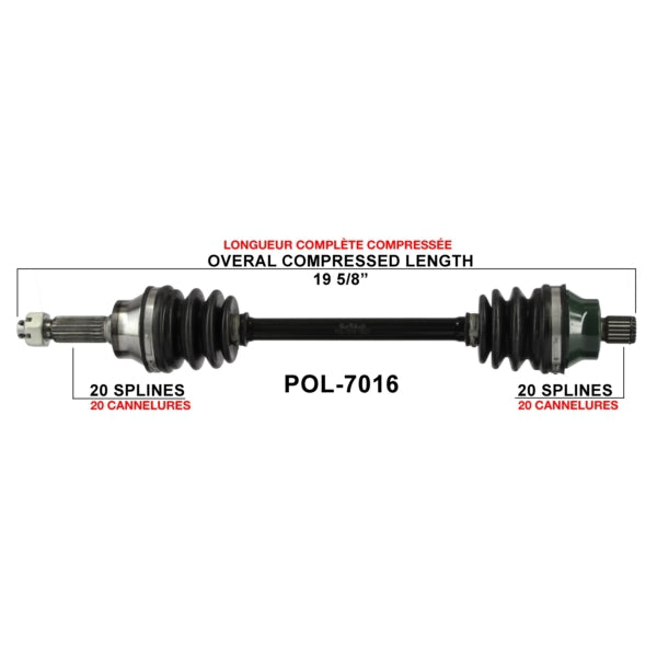 TRAKMOTIVE AXLE COMPL POL TRAKMOTIVE POL-7016