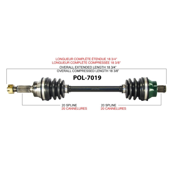 TRAKMOTIVE AXLE COMPL POL TRAKMOTIVE POL-7019