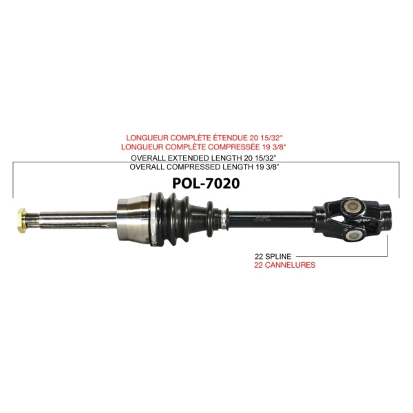 TRAKMOTIVE AXLE COMPL POL TRAKMOTIVE POL-7020