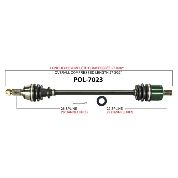 TRAKMOTIVE AXLE COMPL POL TRAKMOTIVE POL-7023