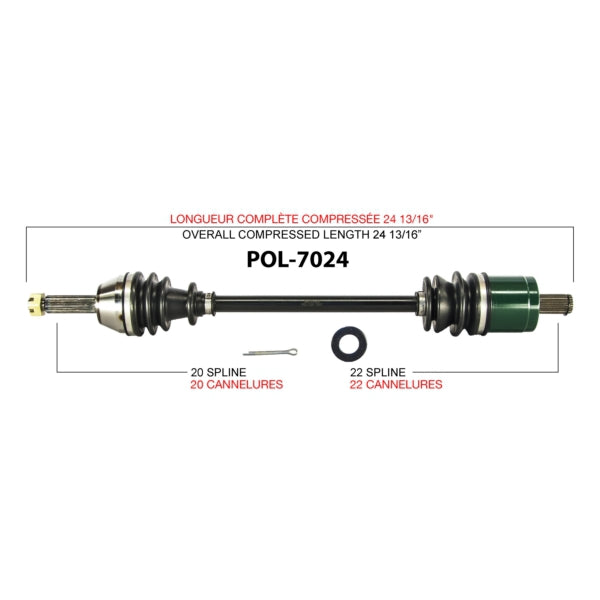 TRAKMOTIVE AXLE COMPL POL TRAKMOTIVE POL-7024