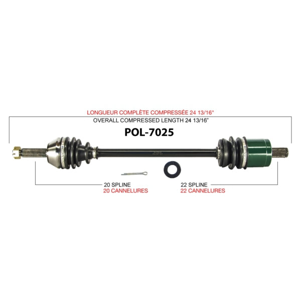 TRAKMOTIVE AXLE COMPL POL TRAKMOTIVE POL-7025