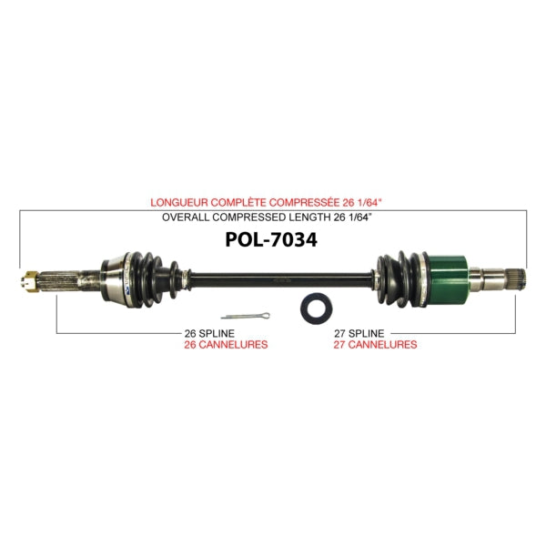 TRAKMOTIVE AXLE COMPL POL TRAKMOTIVE POL-7034
