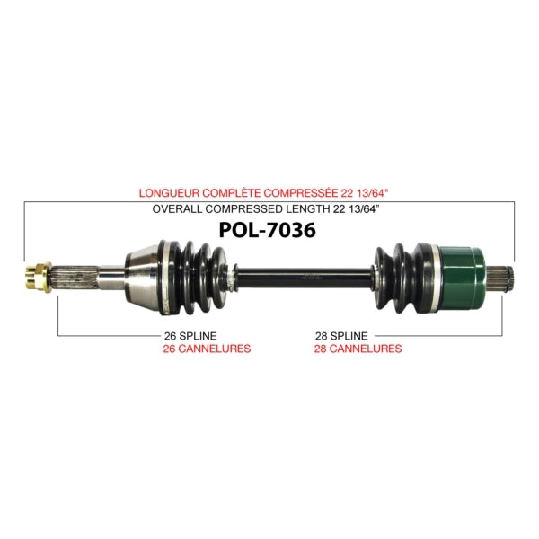 TRAKMOTIVE AXLE COMPL POL TRAKMOTIVE POL-7036