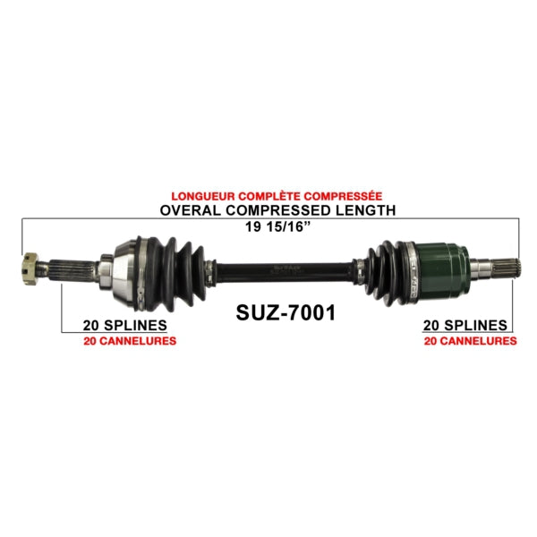 TRAKMOTIVE AXLE COMPL SUZ TRAKMOTIVE SUZ-7001