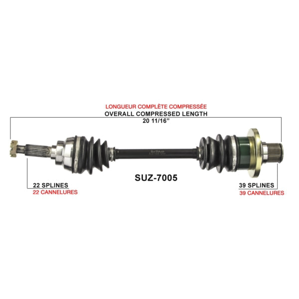 TRAKMOTIVE AXLE COMPL SUZ TRAKMOTIVE SUZ-7005