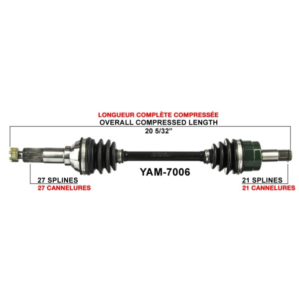 TRAKMOTIVE AXLE COMPL YAM TRAKMOTIVE YAM-7006