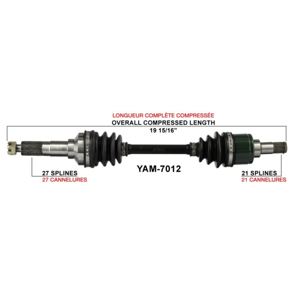 TRAKMOTIVE AXLE COMPL YAM TRAKMOTIVE YAM-7012