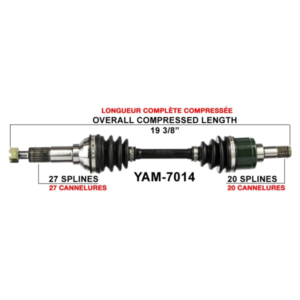 TRAKMOTIVE AXLE COMPL YAM TRAKMOTIVE YAM-7014