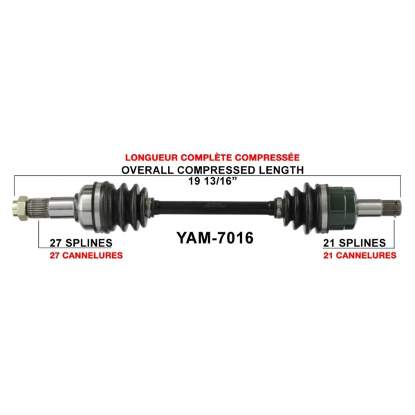 TRAKMOTIVE AXLE COMPL YAM TRAKMOTIVE YAM-7016