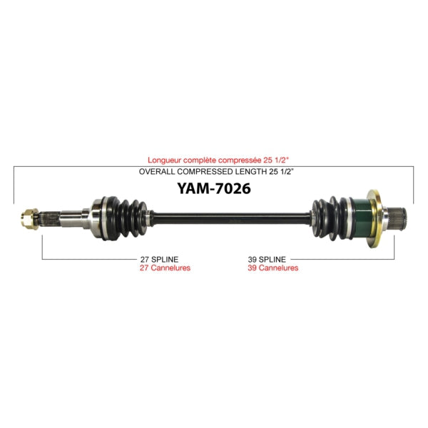TRAKMOTIVE AXLE COMPL YAM TRAKMOTIVE YAM-7026