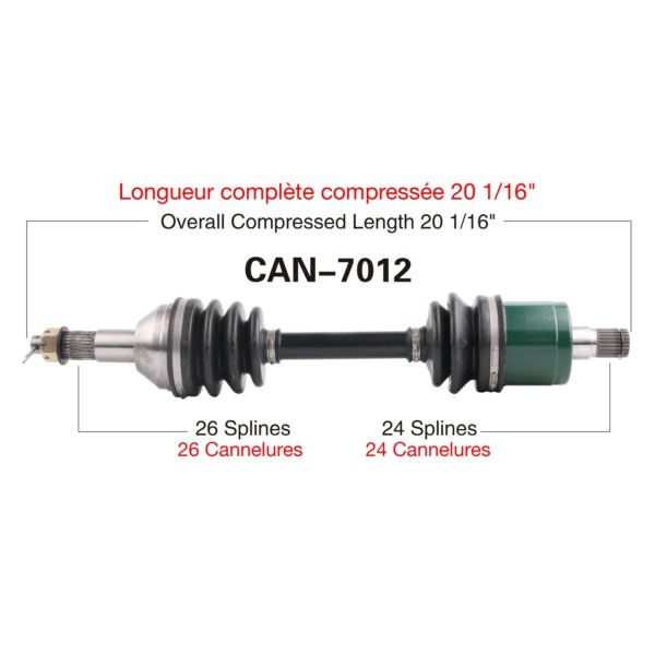 TRAKMOTIVE AXLE COMPL C-AM TRAKMOTIVE CAN-7012
