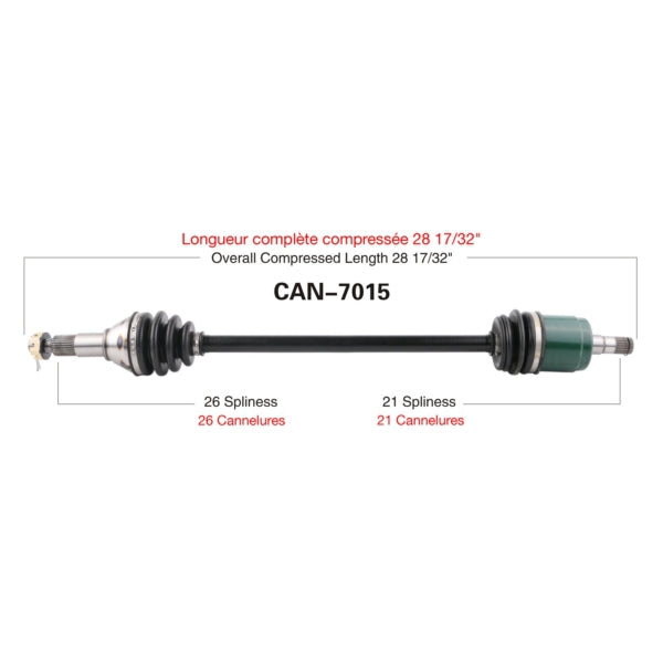 TRAKMOTIVE AXLE COMPL C-AM TRAKMOTIVE CAN-7015