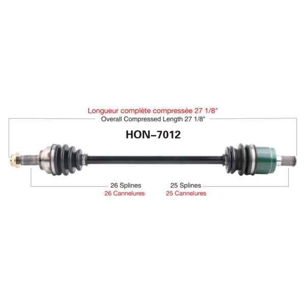 TRAKMOTIVE AXLE COMPL HON TRAKMOTIVE HON-7012