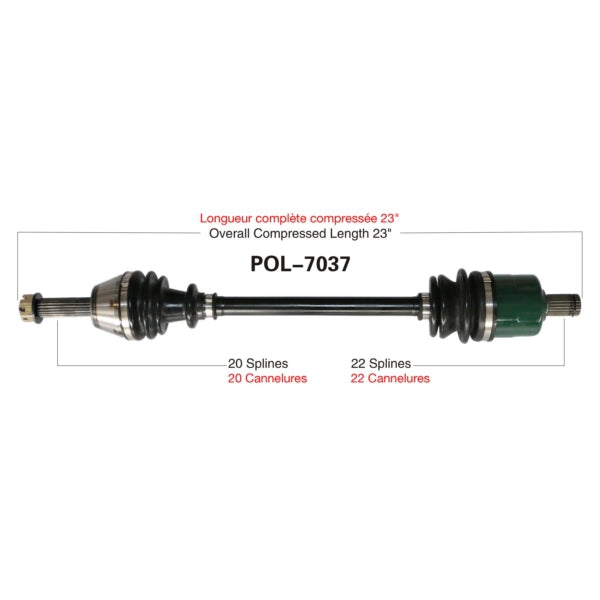 TRAKMOTIVE AXLE COMPL POL TRAKMOTIVE POL-7037