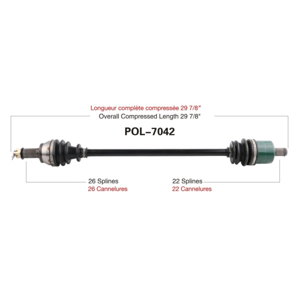 TRAKMOTIVE AXLE COMPL POL TRAKMOTIVE POL-7042