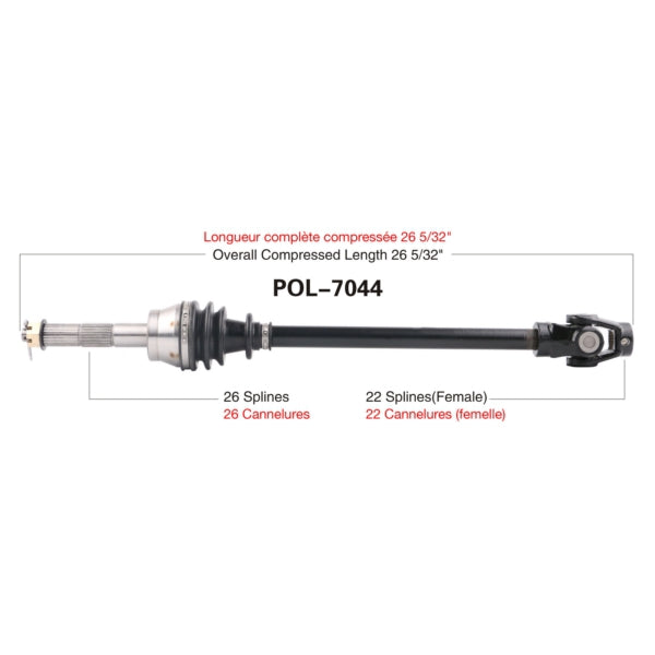 TRAKMOTIVE AXLE COMPL POL TRAKMOTIVE POL-7044