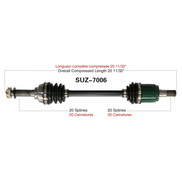TRAKMOTIVE AXLE COMPL SUZ TRAKMOTIVE SUZ-7006