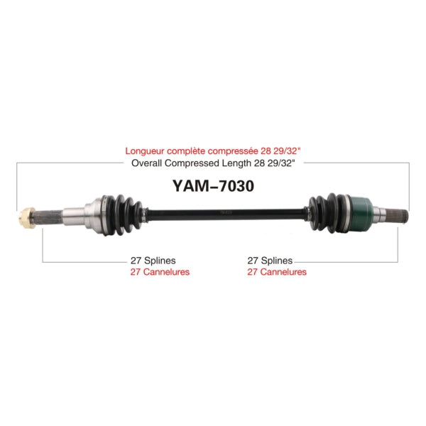 TRAKMOTIVE AXLE COMPL YAM TRAKMOTIVE YAM-7030