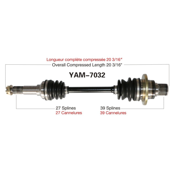 TRAKMOTIVE AXLE COMPL YAM TRAKMOTIVE YAM-7032