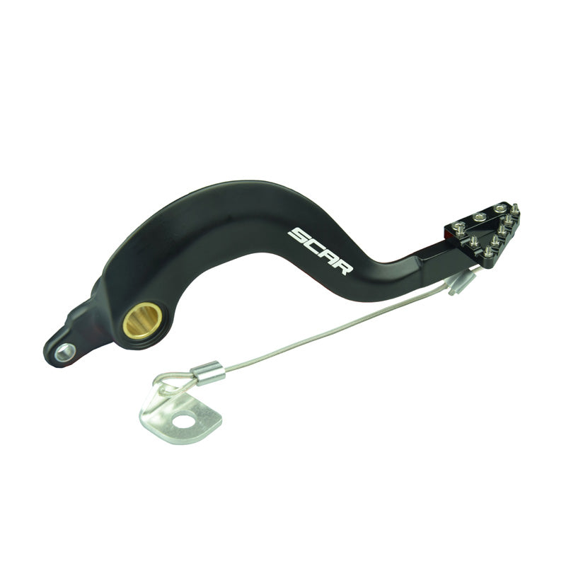 SCAR REAR BRAKE PEDAL YAMAHA 2 STROKE BLACK RBP101BK