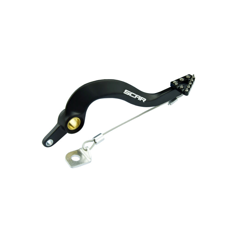 SCAR REAR BRAKE PEDAL YAMAHA 250F BLACK RBP102BK