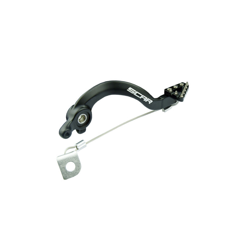 SCAR REAR BRAKE PEDAL KTM/HUSQ/GG 65CC BLACK RBP501BK