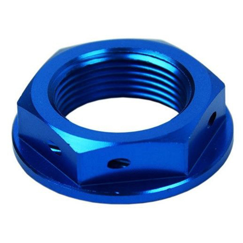SCAR STEERING STEM NUT YAM SUZ KAW BLUE 322100N