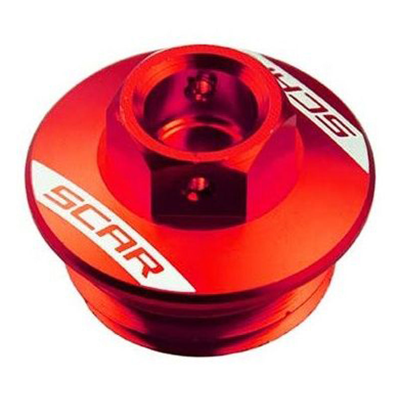 SCAR OIL FILLER PLUG KTM/HUSQVARNA/GASGAS RED OFP500RD