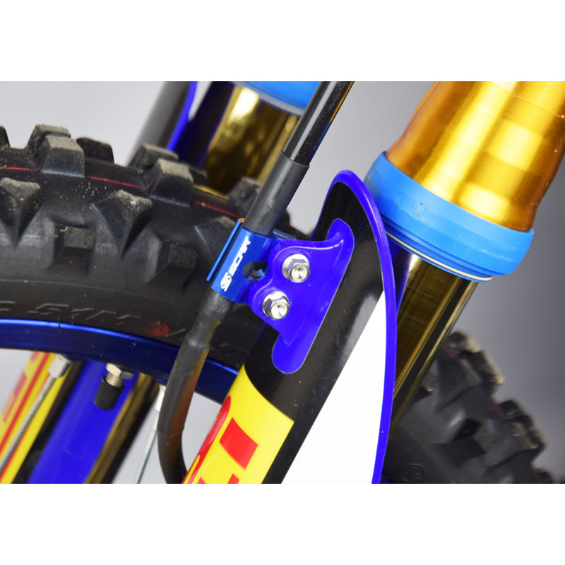 SCAR BRAKE LINE CLAMP (HON/YAM) - BLUE BLC100B