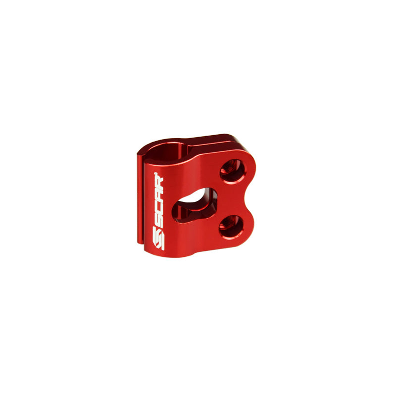 SCAR BRAKE LINE CLAMP (HON/YAM) - RED BLC100R