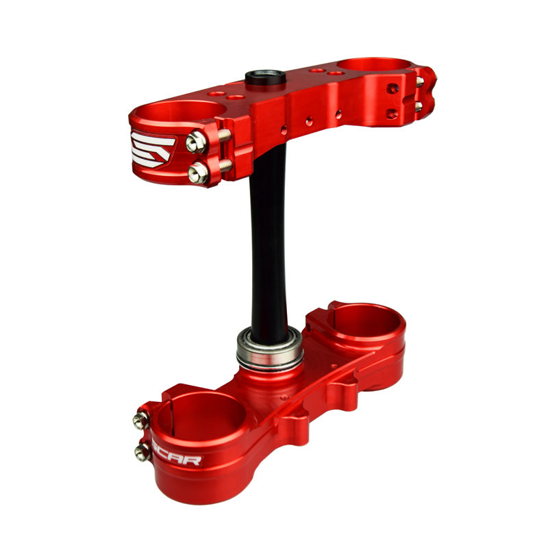 SCAR TRIPLE CLAMPS BETA 20MM OFFSET RED S7410