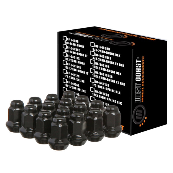 WCA LUG NUT 3/8" KIT BK POL QTY16 WCA DF-54038B