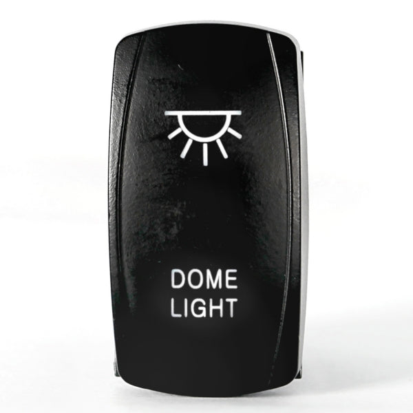 QUAKELED SWITCH ROCKER 5 PINS LED DOME WH QRS435