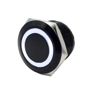 QUAKELED SWITCH FLUSH MOUNT MOMENTARY BK/WH QRS730