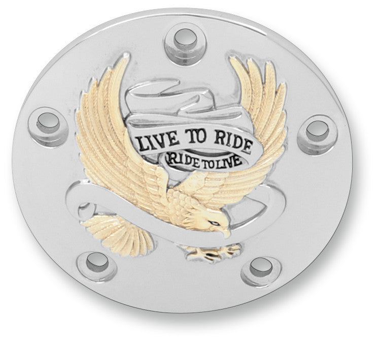 DRAG SPECIALTIES 99-17 T/CAM GOLD EAGLE POINTS COVER (EA) 0940-0842