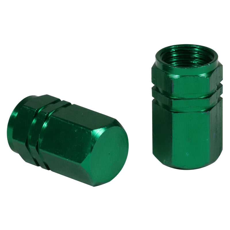 TOXIC VALVE CAP ''HEXA'' GREEN (2PCS) 228315