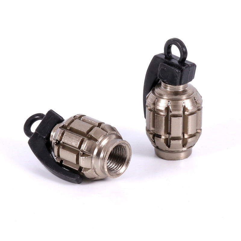 TOXIC VALVE CAP ''GRENADE'' SILVER (2PCS) 228319
