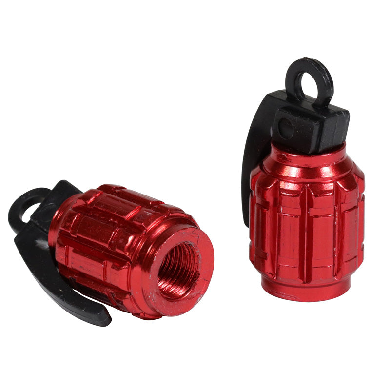 TOXIC VALVE CAP ''GRENADE'' RED (2PCS) 228321