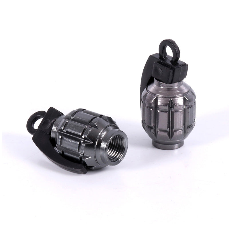 TOXIC VALVE CAP ''GRENADE'' GREY (2PCS) 228323