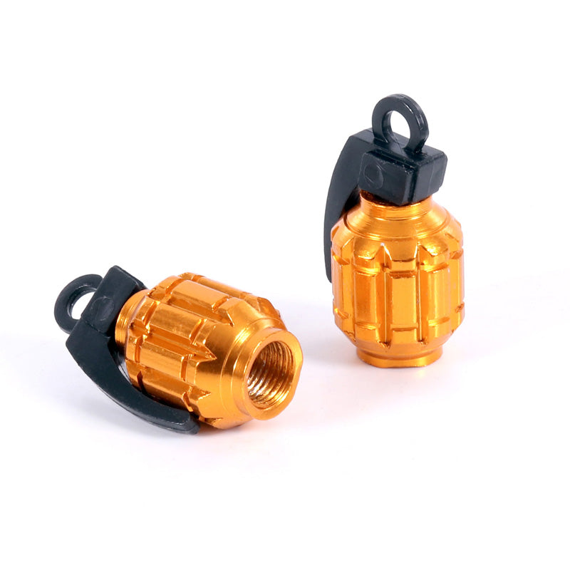 TOXIC VALVE CAP ''GRENADE'' GOLD (2PCS) 228327