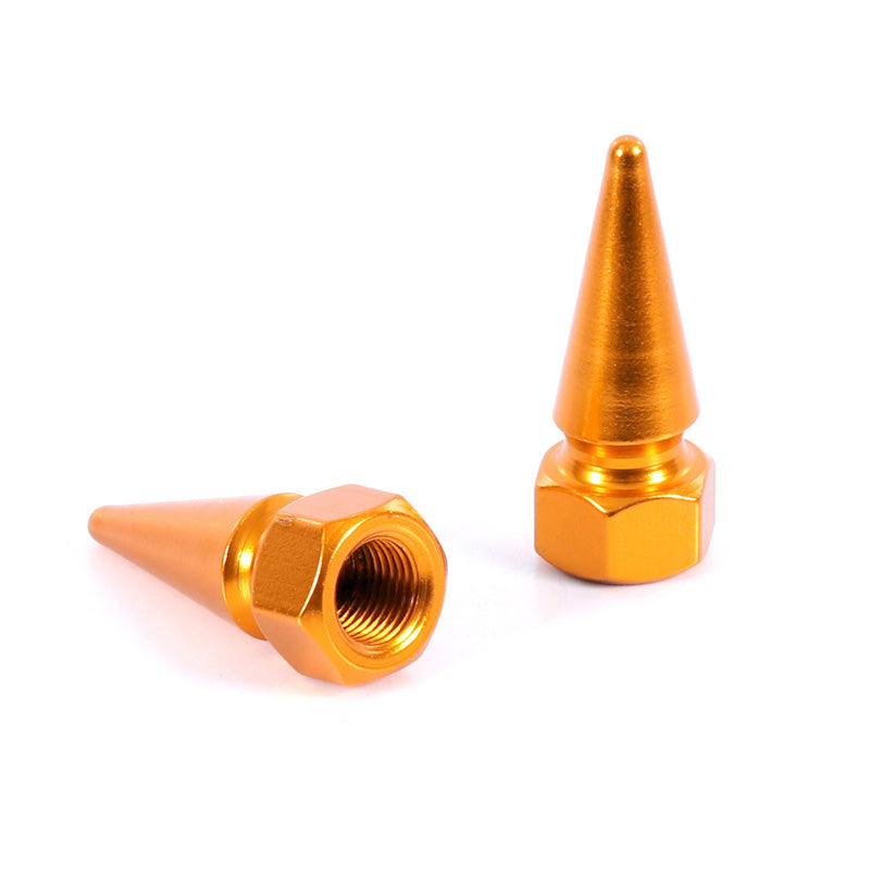TOXIC VALVE CAP ''SPIKE'' GOLD (2PCS) 228330