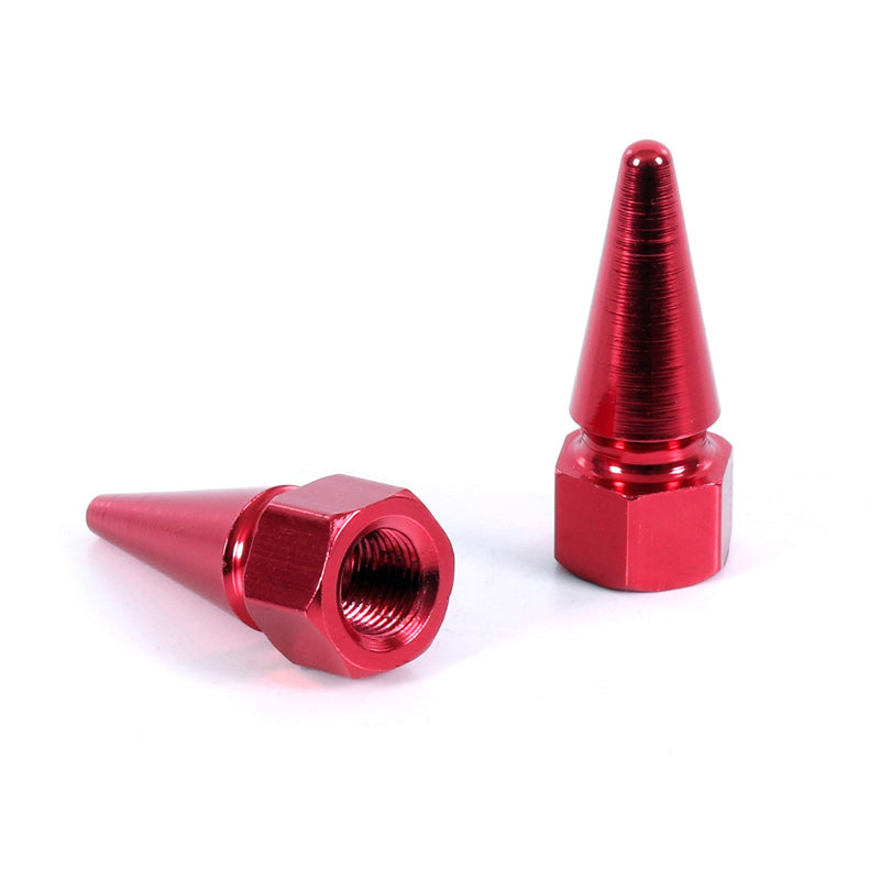 TOXIC VALVE CAP ''SPIKE'' RED (2PCS) 228332