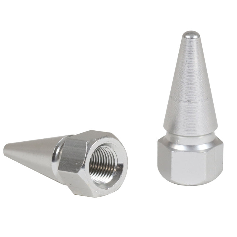 TOXIC VALVE CAP ''SPIKE'' SILVER (2PCS) 228334