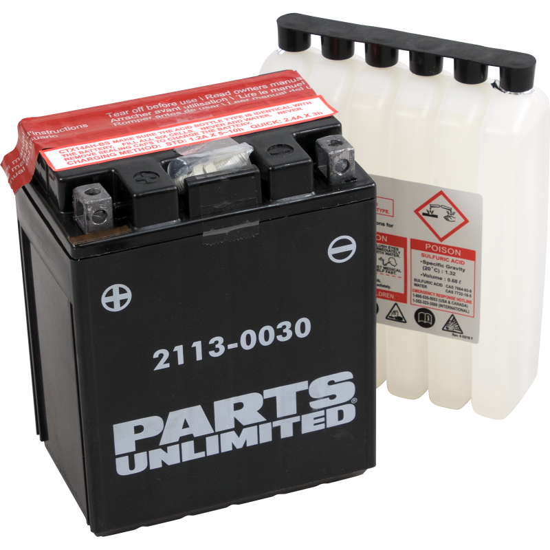 PARTS UNLIMITED BATTERIES CTX14AH-BS HI-PERF W/ACID PACK CTX14AH-BS