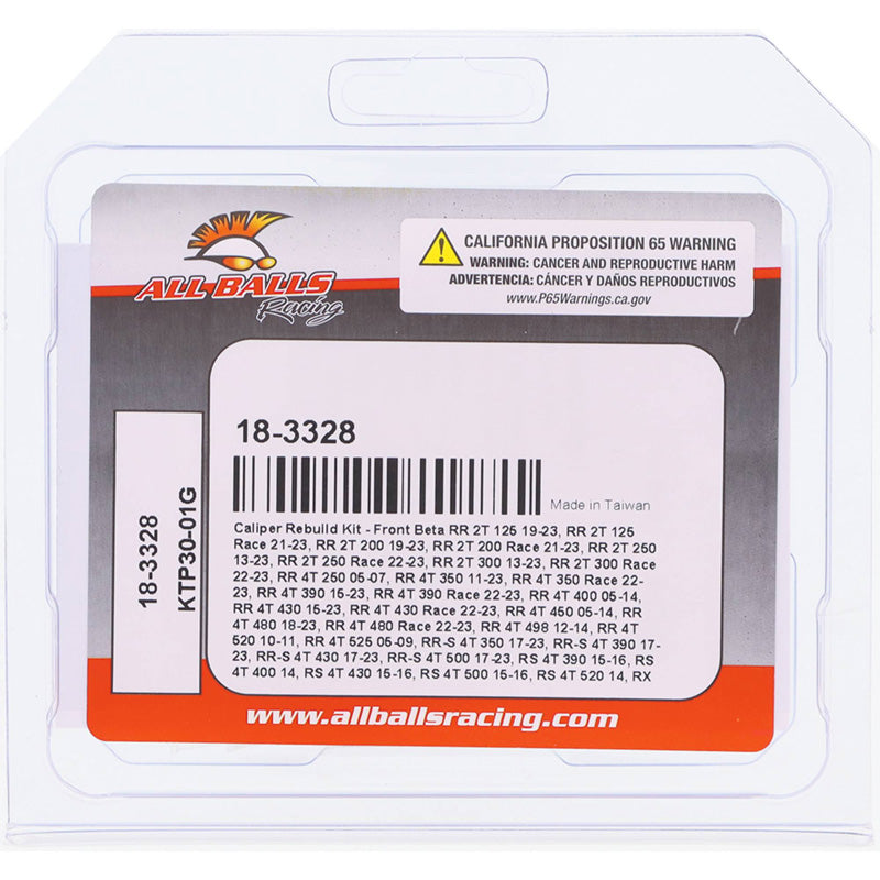 ALL BALLS BRAKE CALIPER REBUILD KIT FR BETA RR 4T 450 05-14 18-3328